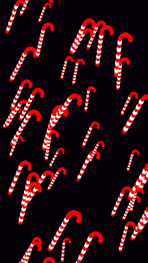 Ambient loop sample - Candycane rain animation